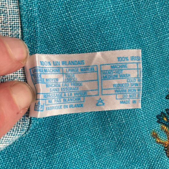 Vintage Irish Linen Bermuda Map Tea Towel Crests By Decorama Made in Ireland - Picture 6 of 9